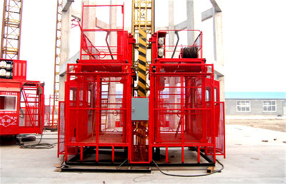 la construction 2000kg en acier lève SC200 avec la cage 3*1.5*2.5m simple/jumeau